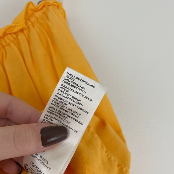 Anthropologie Pilcro Ruffled Flowy Smocked Crop Tank Top Size Large - Picture 4 of 5